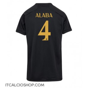 Real Madrid David Alaba #4 Terza Maglia Femmina 2023-24 Manica Corta